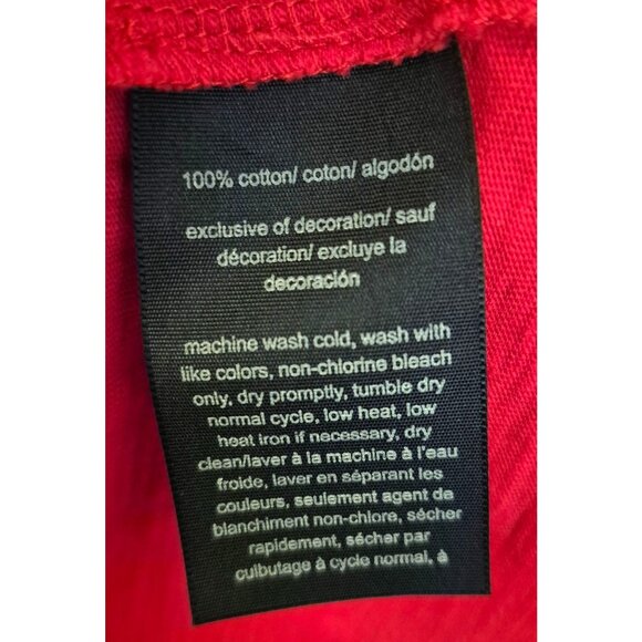 Tommy Hilfiger Red Smocked Bodice Cross Back 100% Cotton Midi Dress XXL EUC - Picture 9 of 9